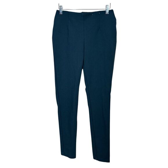 Calvin Klein Womens Pull On Pants Size 8 Teal Green Elastic Waist Ponte Knit dre - Picture 1 of 6